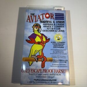 THE AVIATOR Parrot Escape-Proof Harness & Leash Large Purple